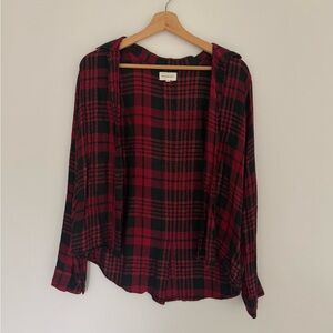 Vici Plaid Button Down Shirt with Metallic Detail